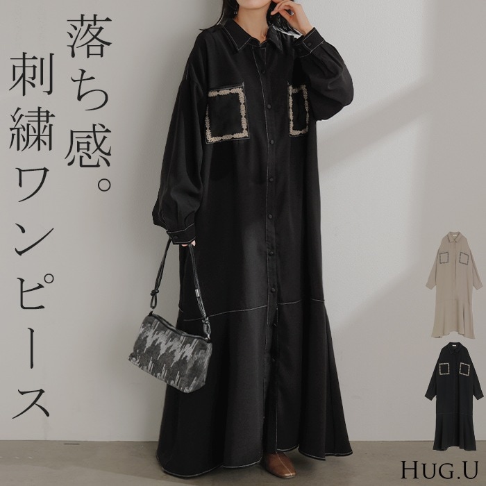 ワンピース シャツ 長袖 シャツワンピース シャツワンピ レディース