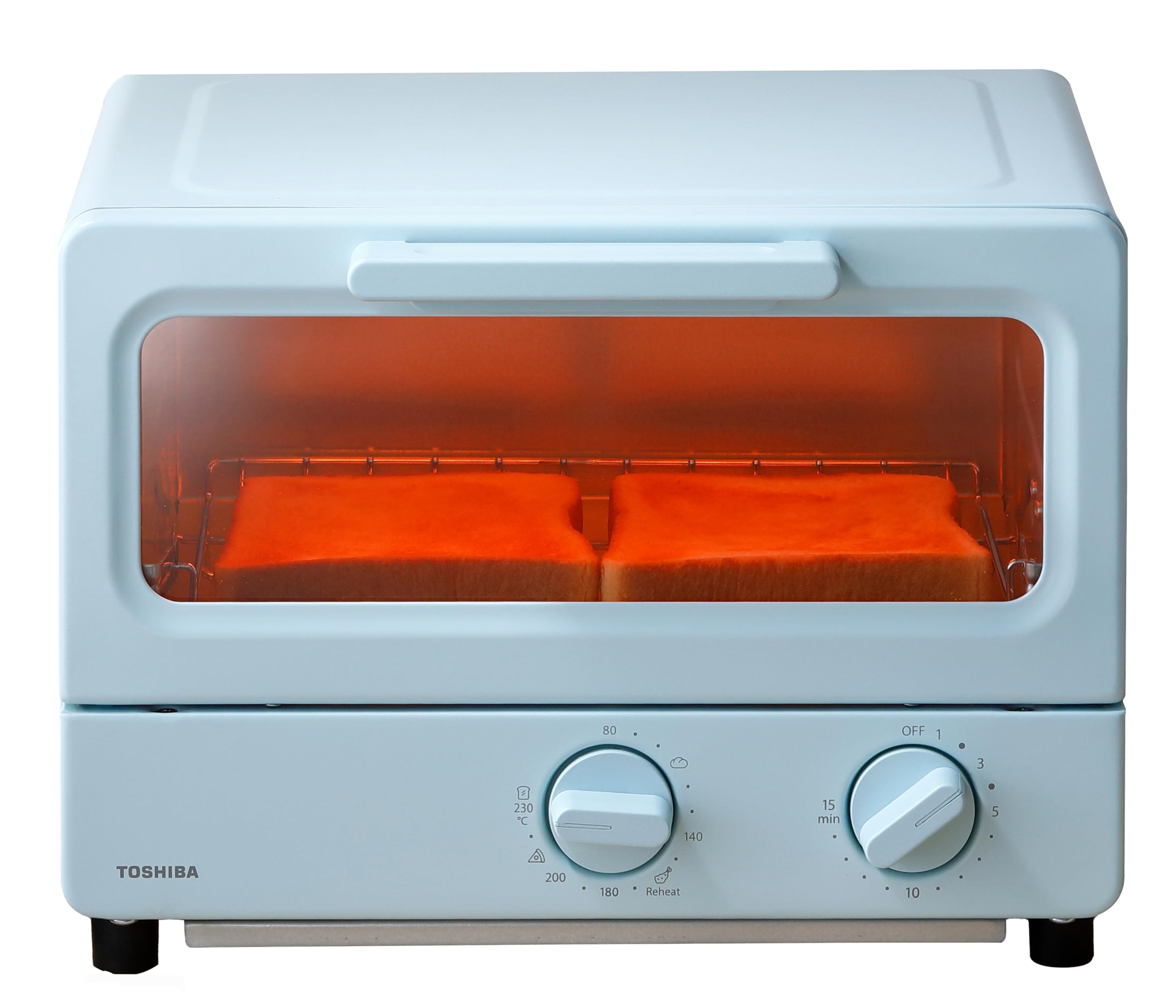TOSHIBA(東芝) トースター オーブントースター 2枚焼き 温度調節機能付き 受皿付き タイマー15分 ミントグリーン HTR-PZ3(G)