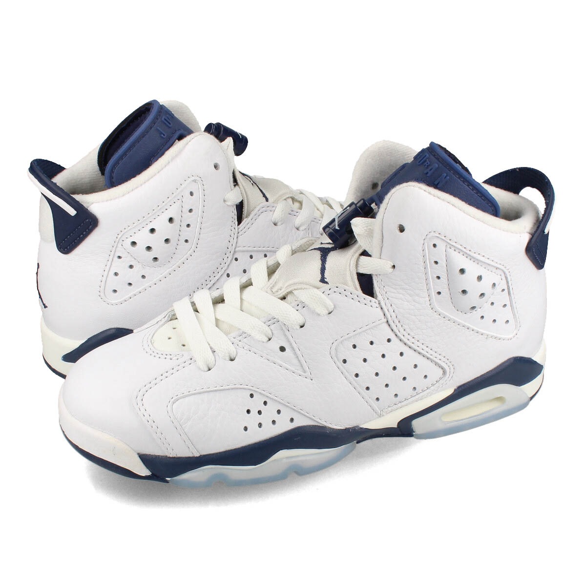 NIKE AIR JORDAN 6 RETRO GS WHITE/MIDNIGHT NAVY