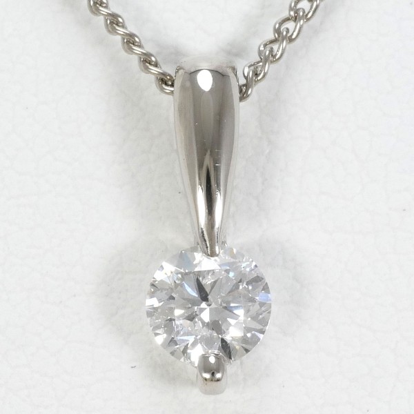 K18 18金 WG ホワイトゴールド ネックレス ダイヤ 0.304 鑑定書 ジュエリー 中古 38,903円