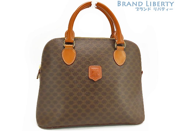 美品セリーヌヴィンテージマカダムハンドバッグトートバッグブラウンダークブラウンPVCレザー 32,468円