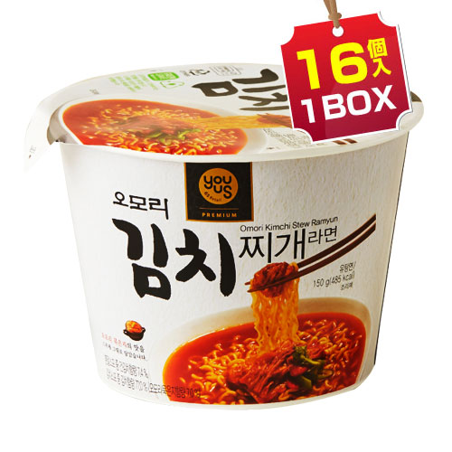【まとめ買いお得】オモリキムチチゲラーメン カップ麺(1BOX=150gｘ16個) キムチカップ麺