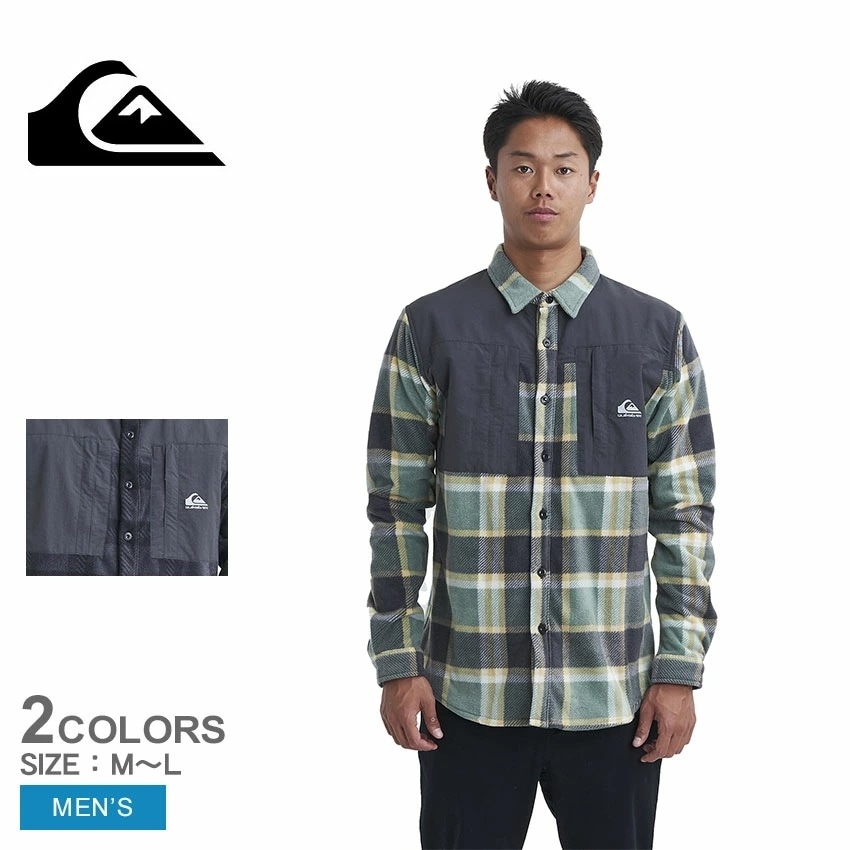 NORTH SEAS SHIRT シャツ EQYWT04488 メンズ トップス ウェア 長袖 シャツ カジュアル シンプル ブランド チェック ロゴ サーファー グリーン 緑