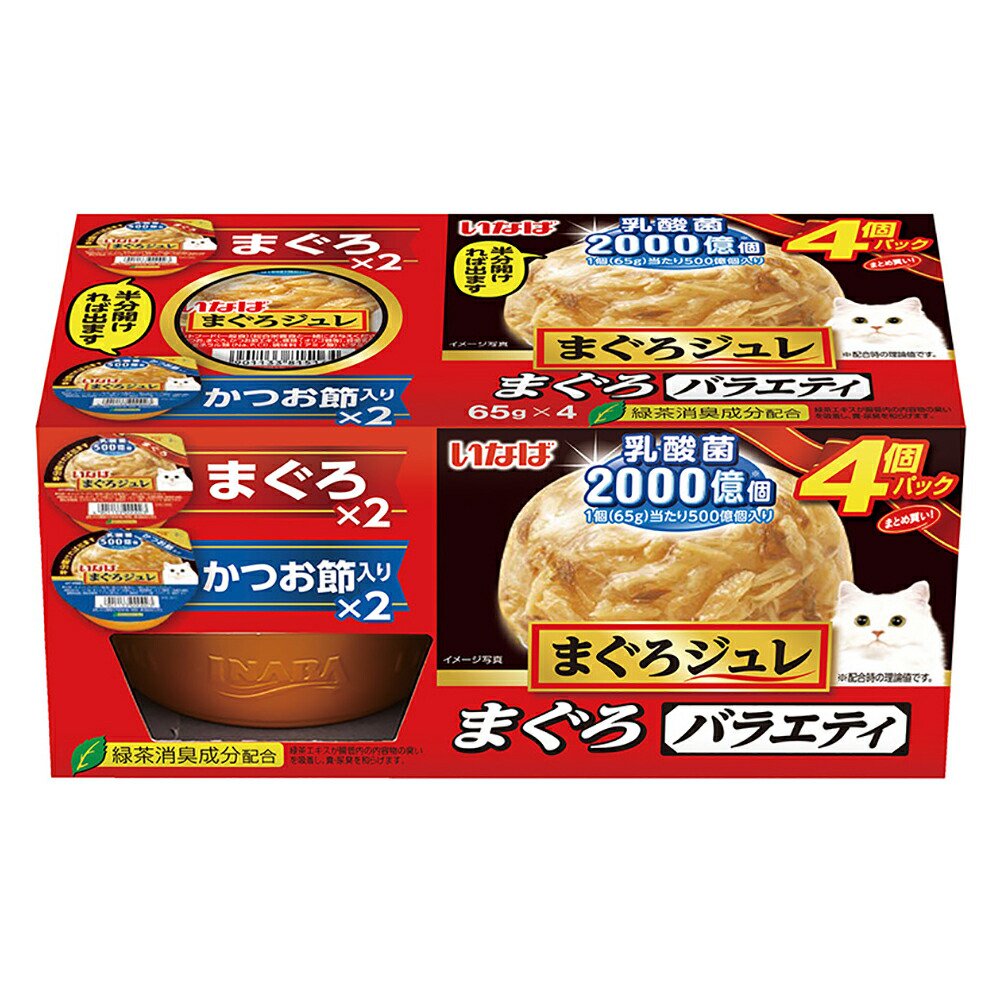 いなば　まぐろジュレ乳酸菌入り４個パック　まぐろバラエティ　６５ｇX４個X１２　ＣＲＣ35―20―20―99―00