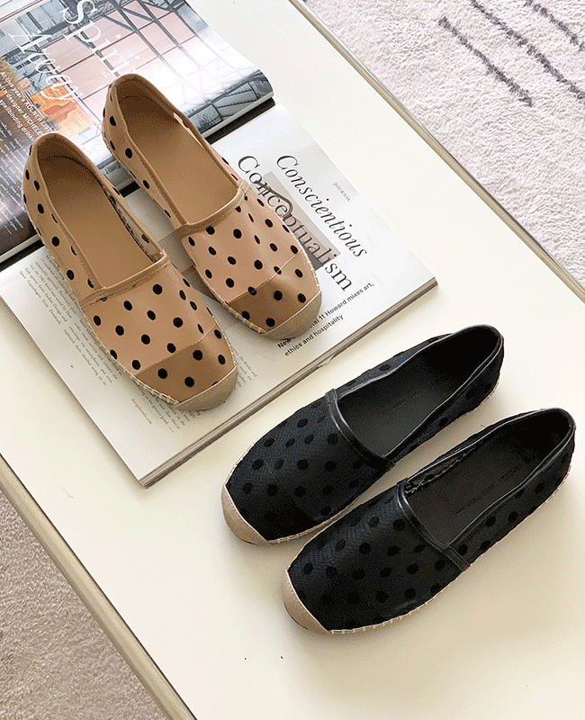 [MILOVANY]ドット シースルー エスパデュー スリップオン 2cm 5,408円