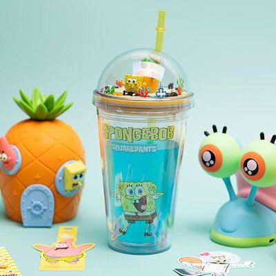 Qoo10] スポンジボブ アイスタンブラー フィギュ