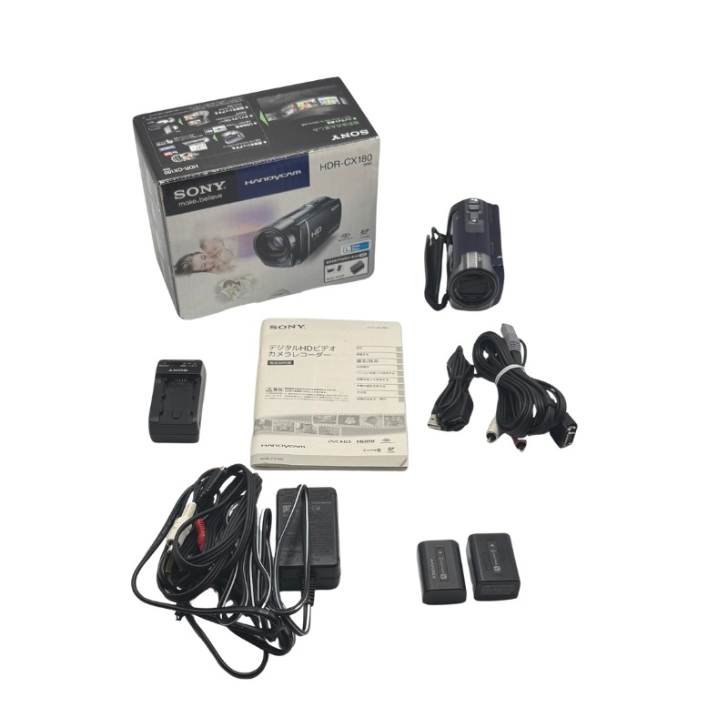 【中古 動作確認済】 SONY デジタルHDビデオカメラレコーダー CX180 ブルー HDR-CX180/L