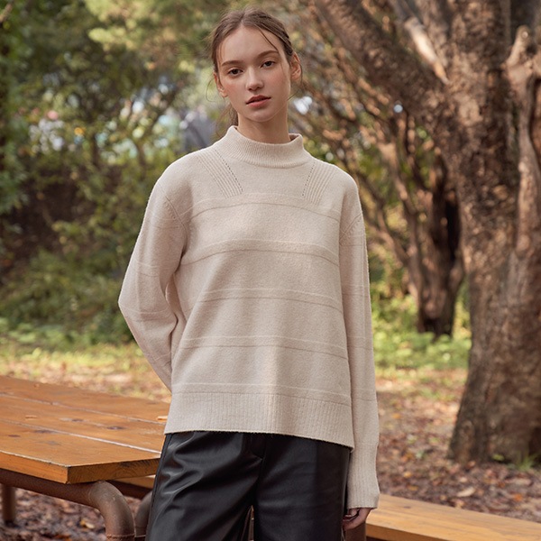 horizon half turtle カシミアニット プレミアムキ ニットフルオーバー セーター