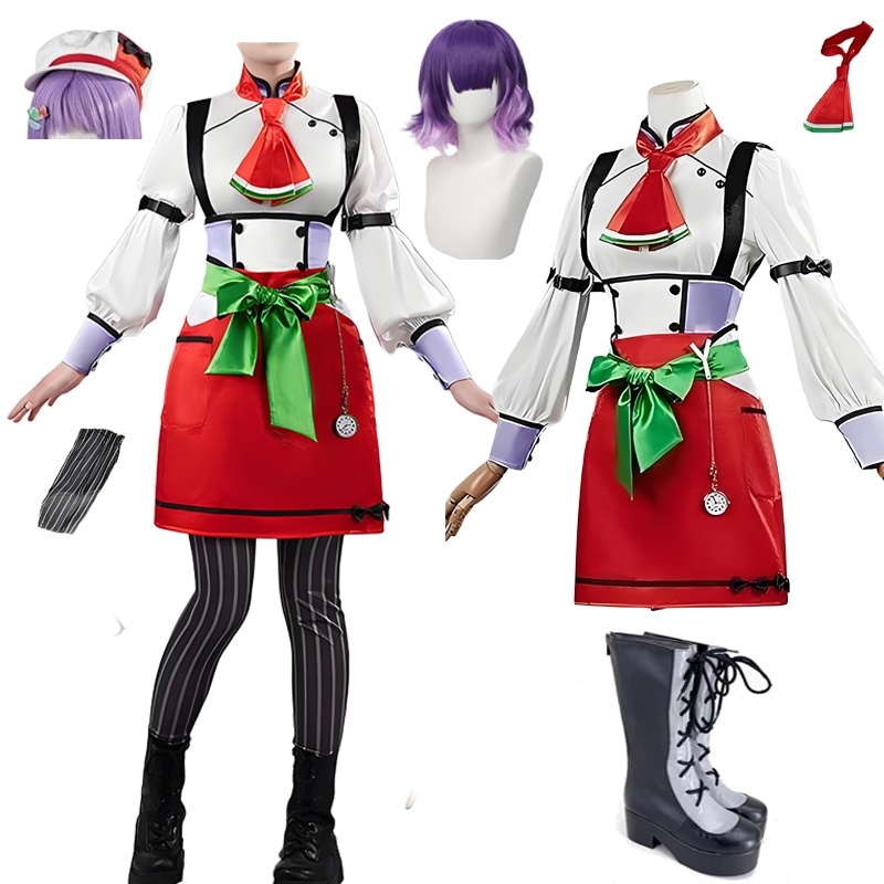 七瀬すず菜 コスプレ 衣装 帽子+髪飾り付き+時計+靴下 ななせすずな コスプレ 学園祭 文化祭 撮影用 ハロウイン イベント ウイッグ＆靴 追加可