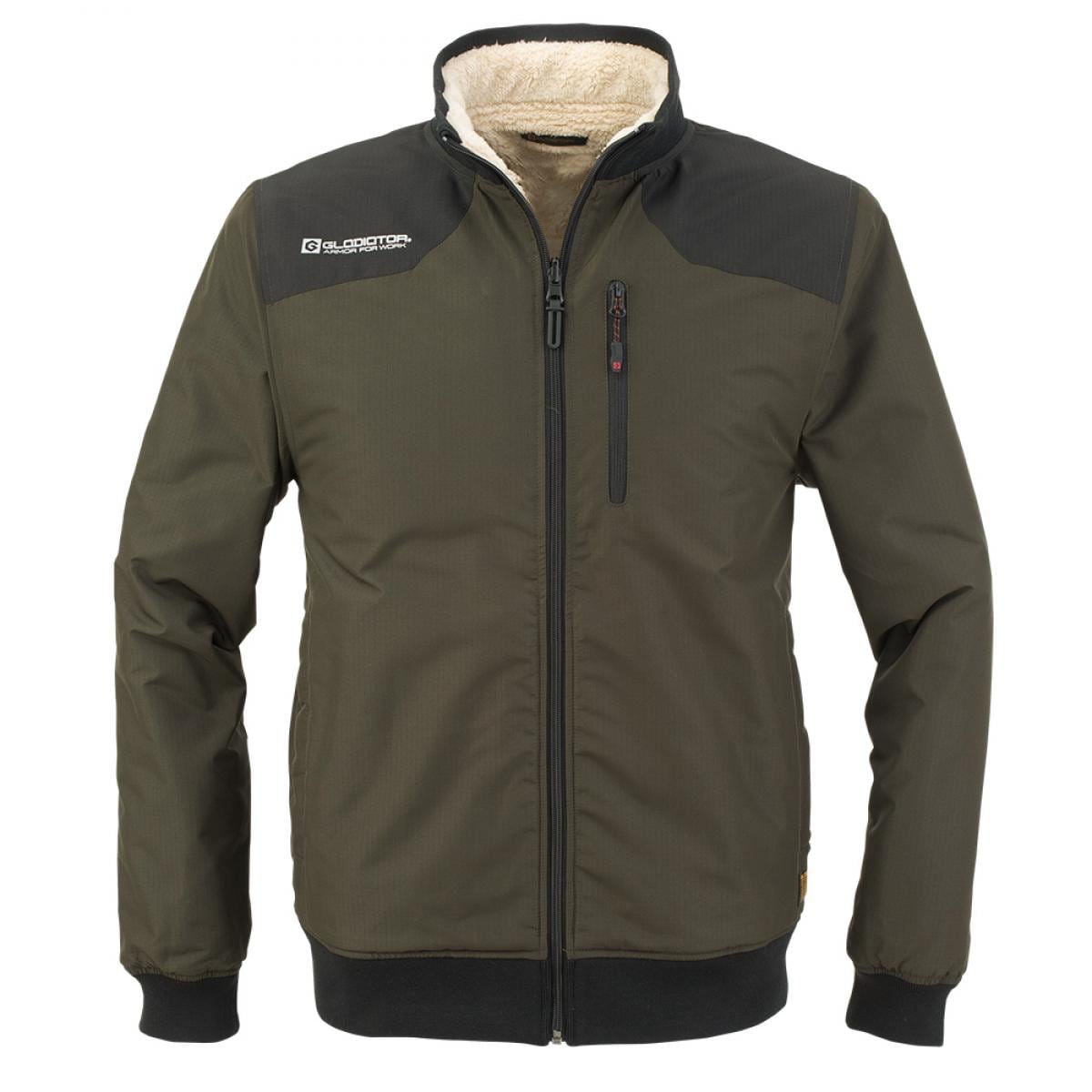 コーコス信岡 GLADIATOR リバーシブル 防寒 ジャケット アーミー ベージュ L G-9901 防風 保温性 オックス ボアフリース 胸ポケット
