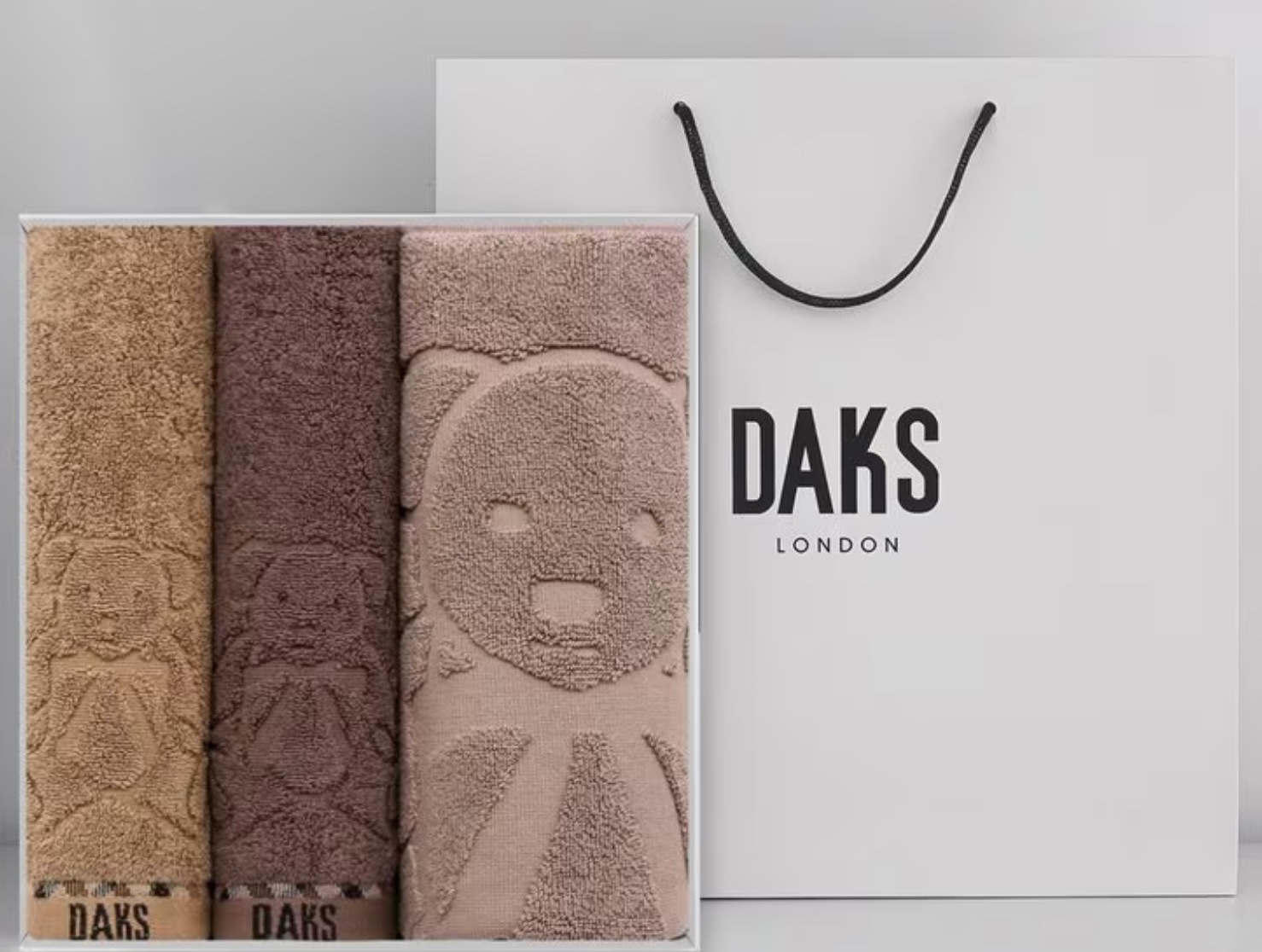 テディクッキー 洗面タオル2+足マット (ギフトセット) コマ40 手 タオル 綿 100%