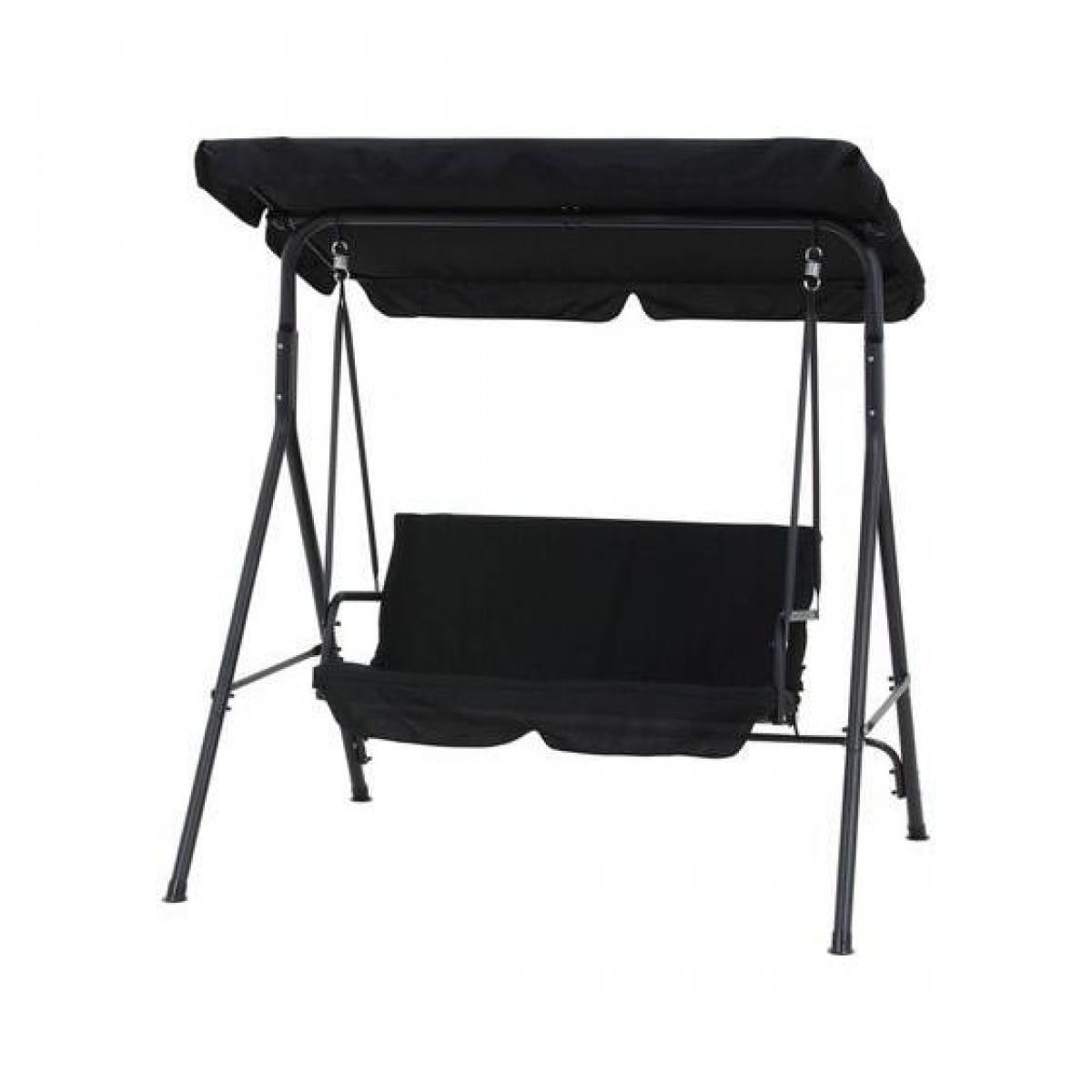 【I】不二貿易 ブランコ 2人掛け 屋外用 38702 ブラック 屋根付き クッション座面 ガーデン 庭 ファニチャー 16,819円