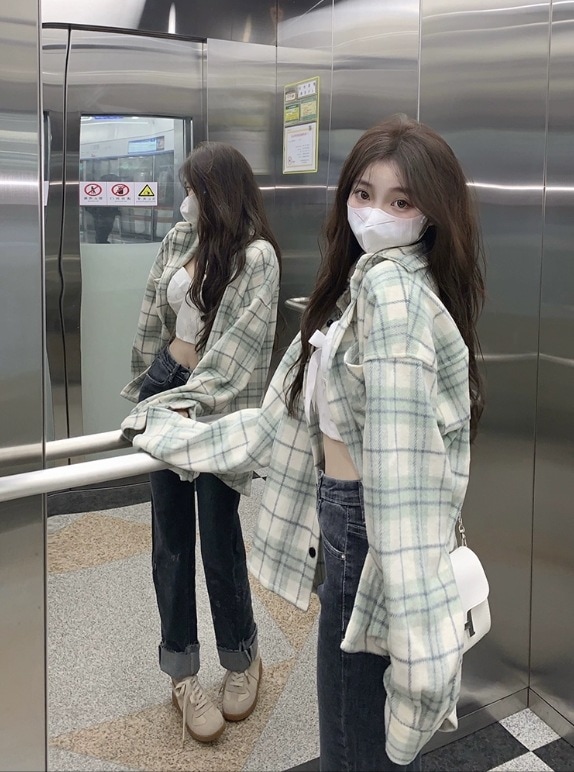 レディース トップス シャツ 長袖 ドロップショルダー 襟付き ストレート 前開き ボタン ヴィンテージ アメカジ 大人可愛い カジュアル おしゃれ かっこいい レトロ ラフ こなれ感 春 20代