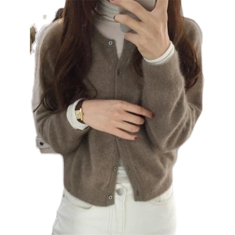 カーディガン レディースファッション 秋 冬 春 長袖 ラウンドネック ノーカラー 防寒 暖かい シンプル 無地 着回し オフィスカジュアル 通勤 学生 制服 10代 20代 30代 カラバリ豊富 10,059円