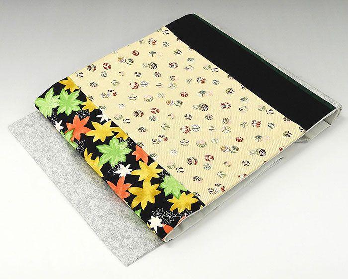 名古屋帯 新品仕立済 正絹 手毬紅葉模様 名古屋帯 小難あり 新品 仕立て上がり h2350