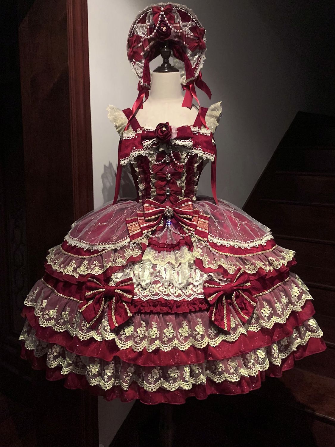 【ジュエルクラウン】秋冬向けロリータドレス ドール風JSKスリップドレス