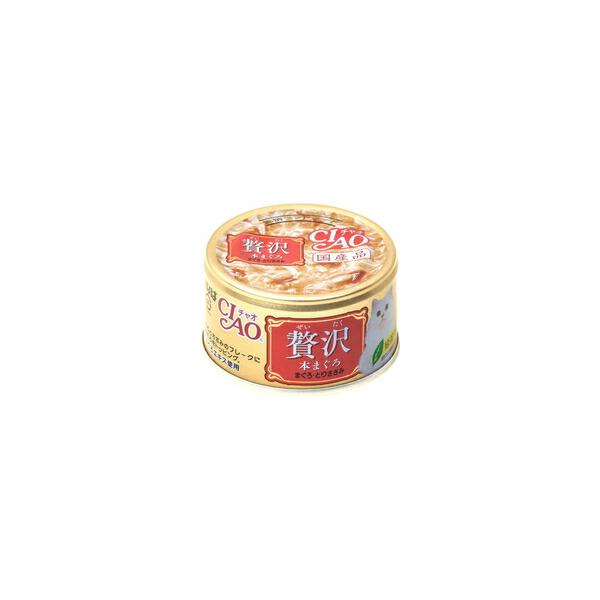 【1ケース】【お取り寄せ対象品】チャオ 贅沢 本まぐろ まぐろ・とりささみ(80g) *48個
