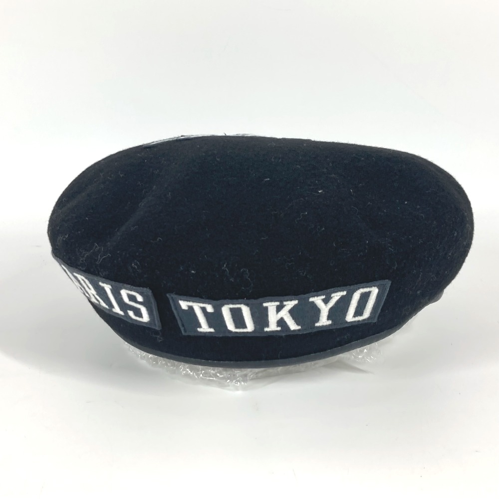 ベレー帽 M73748 FRAGMENT フラグメント パリストーキョーワッペン 帽子 ウール ブラック