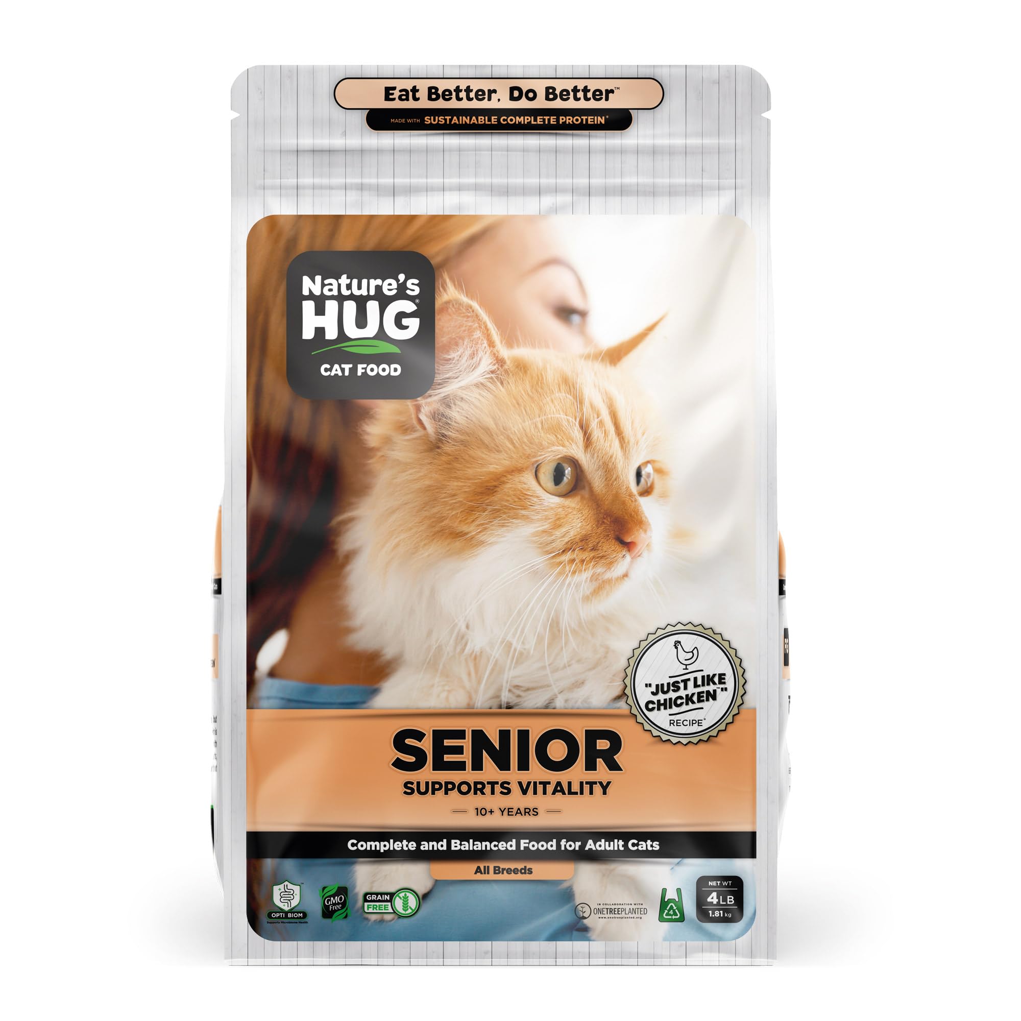 総合栄養食 グレインフリー GMOフリー キャットフード ネイチャーズハグ Nature s HUG CAT シニア レスアクティブ 1.81kg