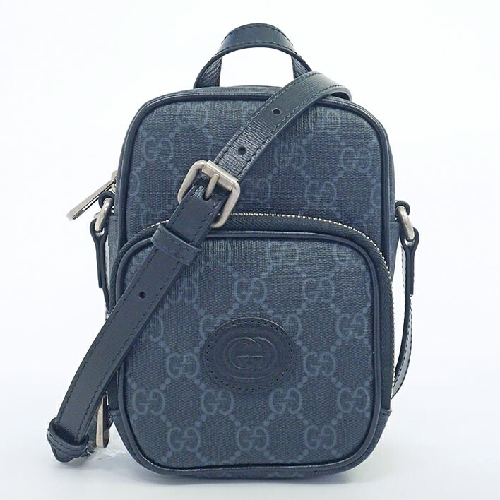 【新品同様】グッチ ショルダーバッグ インターロッキングG GGスプリーム メンズ 【ショルダーバッグ】