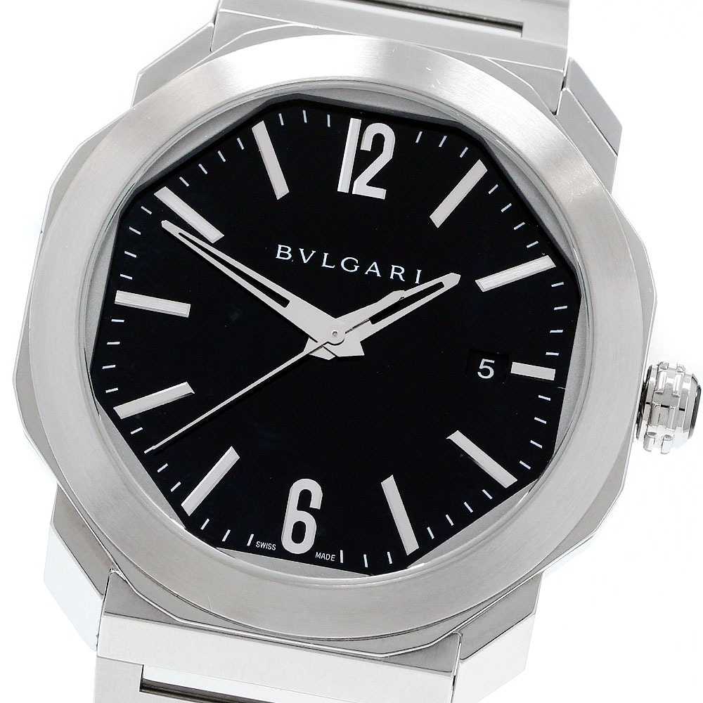 ブルガリ BVLGARI OC41S オクト デイト 自動巻き メンズ 美品 _944831【中古】