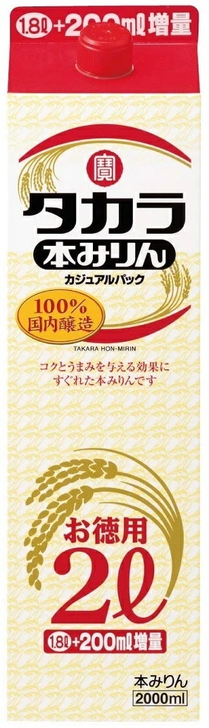 【送料無料】宝 タカラ 本みりん カジュアル 紙パック 2000ml×6本