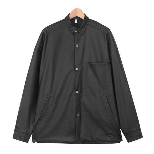 レザーシャツ SAO007 2COLOR 男女共用 シャツジャケット レザーシャツ