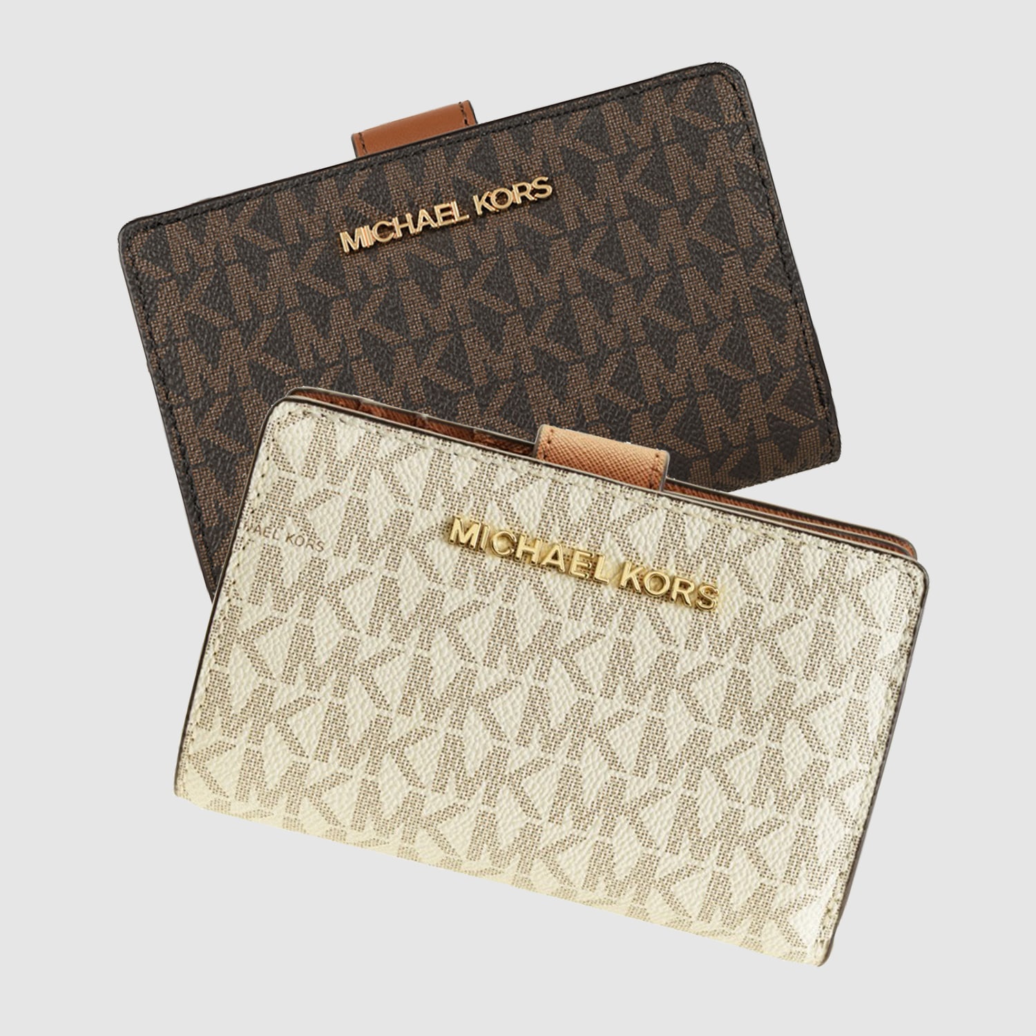 マイケルコース 財布 MICHAEL KORS 二つ折り レディース 女性 プレゼント ブランド ギフト 折財布 アウトレット 35f8gtvf2b-brown土日祝も毎日発送します　riv