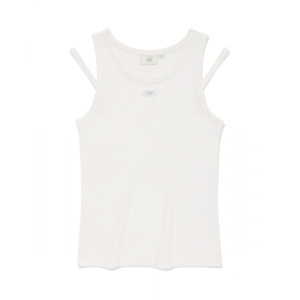 カバーナットウーマンカットアウトノースリーブホワイト