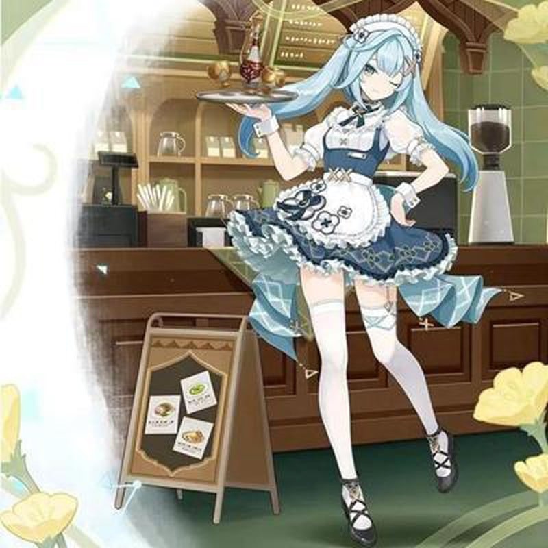 新原神ファルザン韓服リンケージコーヒー衣装コスプレソウルファルザンメイド服ハロウィン