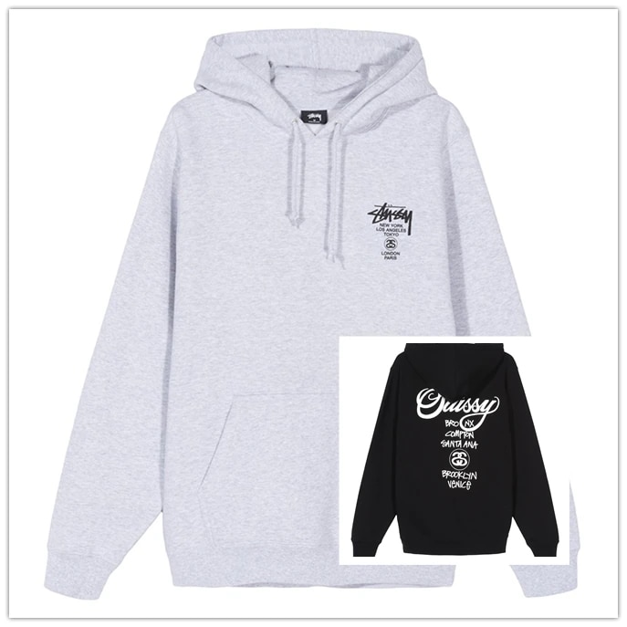 STUSSY WORLD TOUR HOOD 3963258 スウェット パーカー 並行輸入品