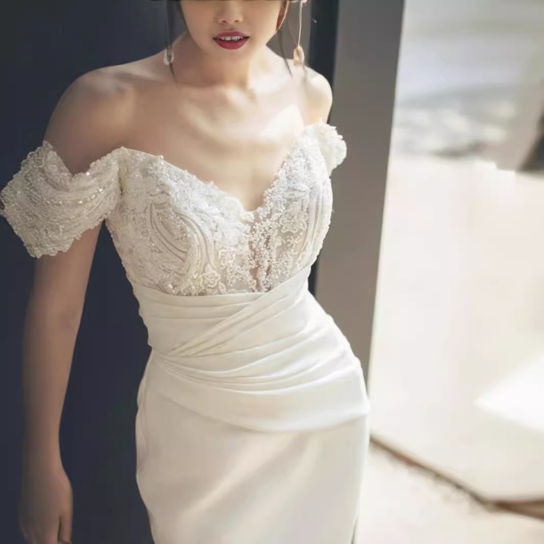 パーティードレス大人気 2025新商品 高級感 気質 花嫁ロングドレス 成人式 ドレス 演奏会 卒業式 ドレス 結婚式ワンピース ウェディングドレス ロングドレス35