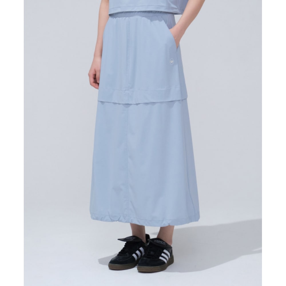COVERNAT 女性用コンフォートバルーンロングスカートライトブルー
