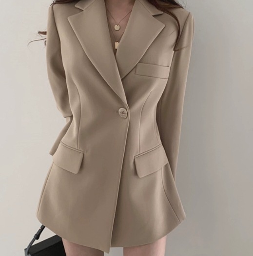 レディース ジャケット アウター 上着 ミドル丈 長袖 襟付き ストレート スマート ポケット 大人可愛い きれいめ シンプル カジュアル 上品 おしゃれ かっこいい クール エレガント キュート