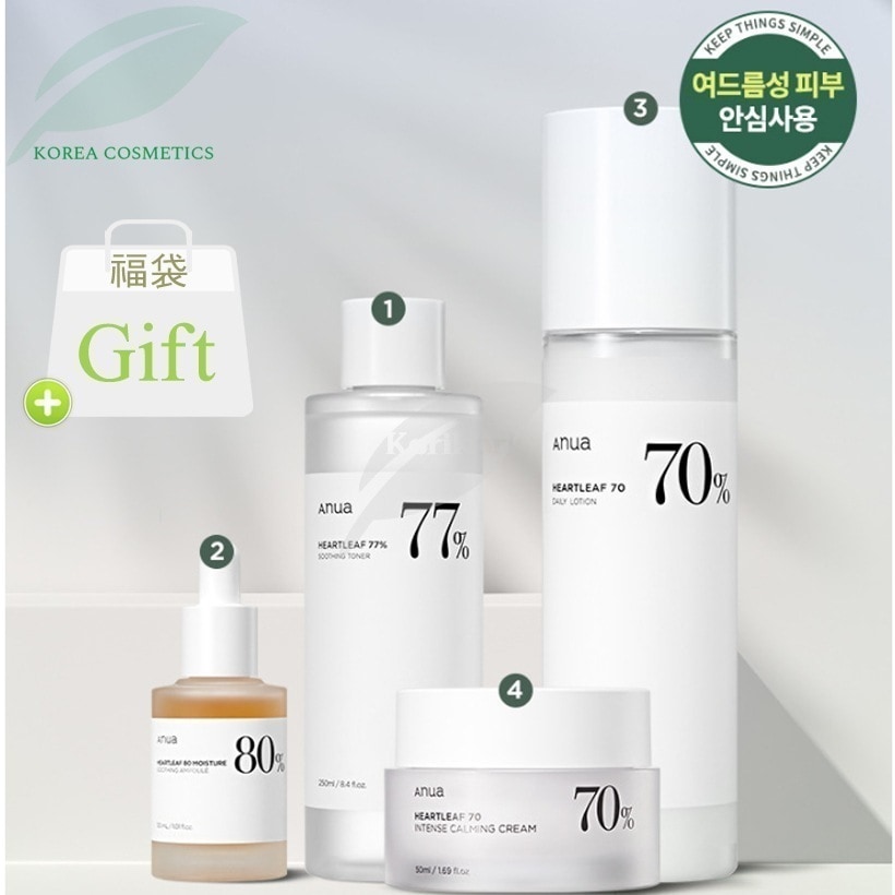 ドクダミ しっとり鎮静 4点セット(スーディングトナー500ml+水分鎮静アンプル30ml+デイリーローション200ml+インテンスカミングクリーム50ml)