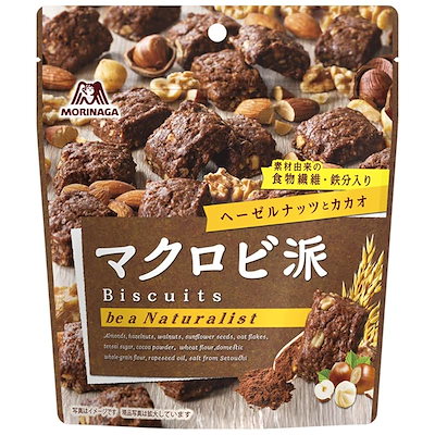 他サイト： 森永製菓 マクロビ派ビスケット ヘーゼルナッツとカカオ 100g×5個の商品画像