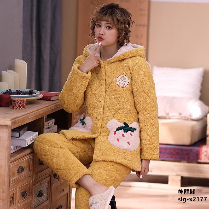 ルームウェア レディース 2点セット おしゃれ 上下セット パジャマ 秋冬 モコモコ 長袖 パジャマ フランネル ルームウェア 暖かい 可愛い 厚手部屋着 寝巻き