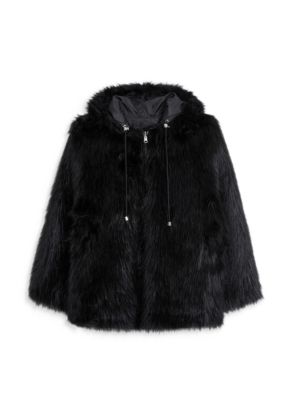 【OPEN Yy】25FW REVERSIBLE FAUX FUR HOOD JACKET : BLACK
