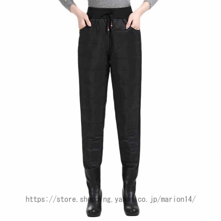 ダウンパンツ 大きいサイズ 軽量 撥水加工 ボトムス レディース 秋冬 赤 防寒 きれいめ 暖かい 着痩せ 黒 撥水 透湿 防風 下着 クライミングパンツ 無地