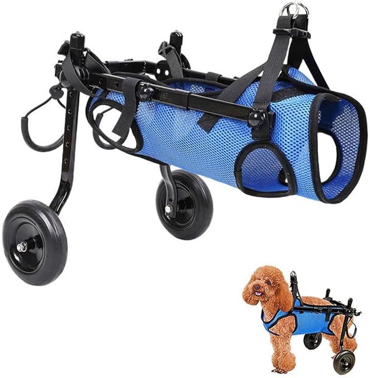 犬用車椅子 犬の歩行補助具 犬用リハビリ補助車 軽量 サイズ調整可能 ２輪犬用カート リハビリテーション 看護 高齢犬 ユニバーサル 犬リハビリ用具 犬介護(XS)