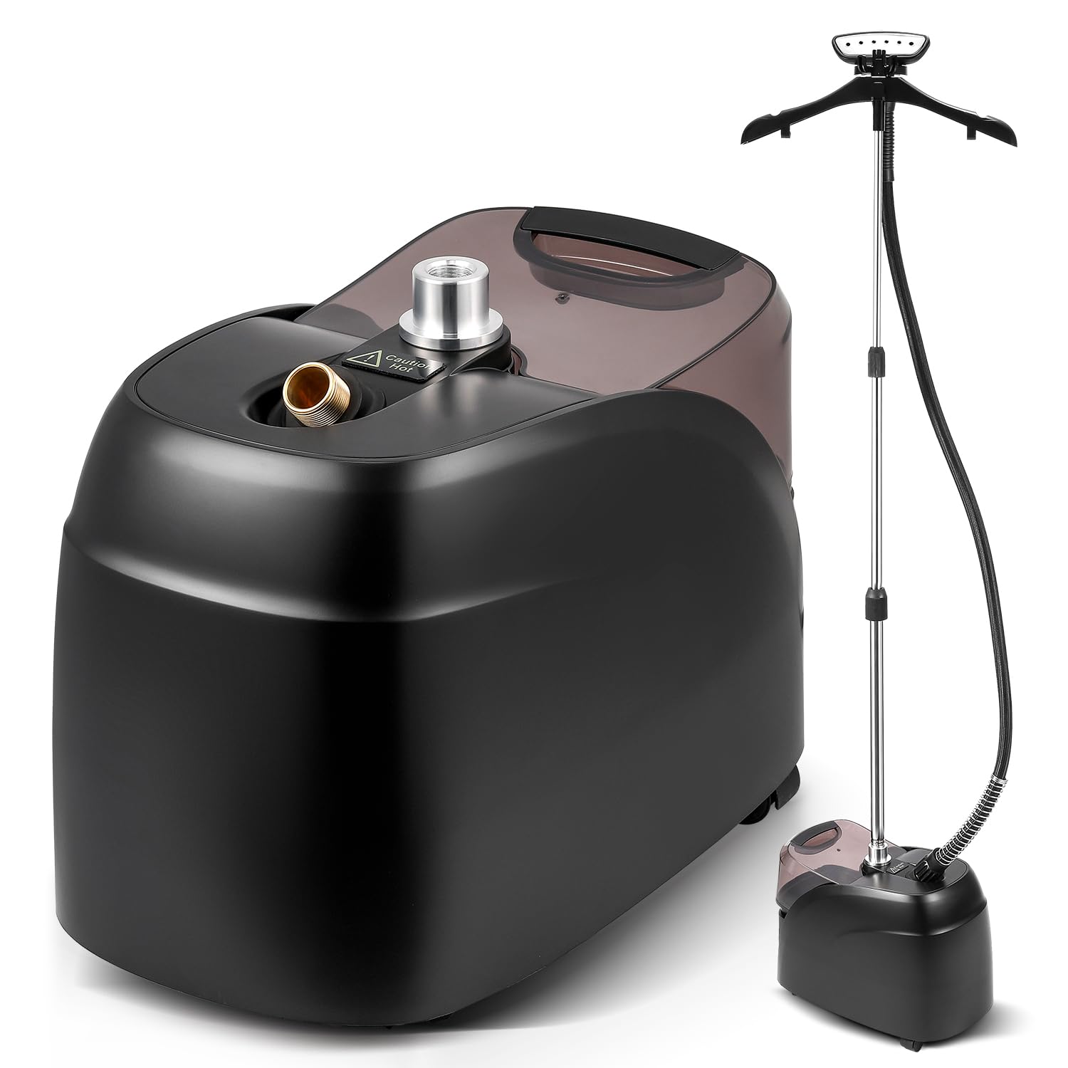 Hapyvergo 衣類スチーマー ハンガースチーマー スチームアイロン 1500W作動 ハンガーにかけたまま 3L大容量タンク 2段階スチーム コード付き 置型 腕が楽 省スペース プロ仕様