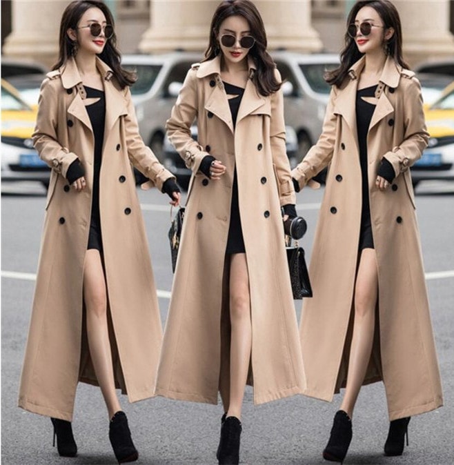 トレンチコート レディース チェスター ロング 通勤 スプリングコート 春 秋 アウター 体型カバー