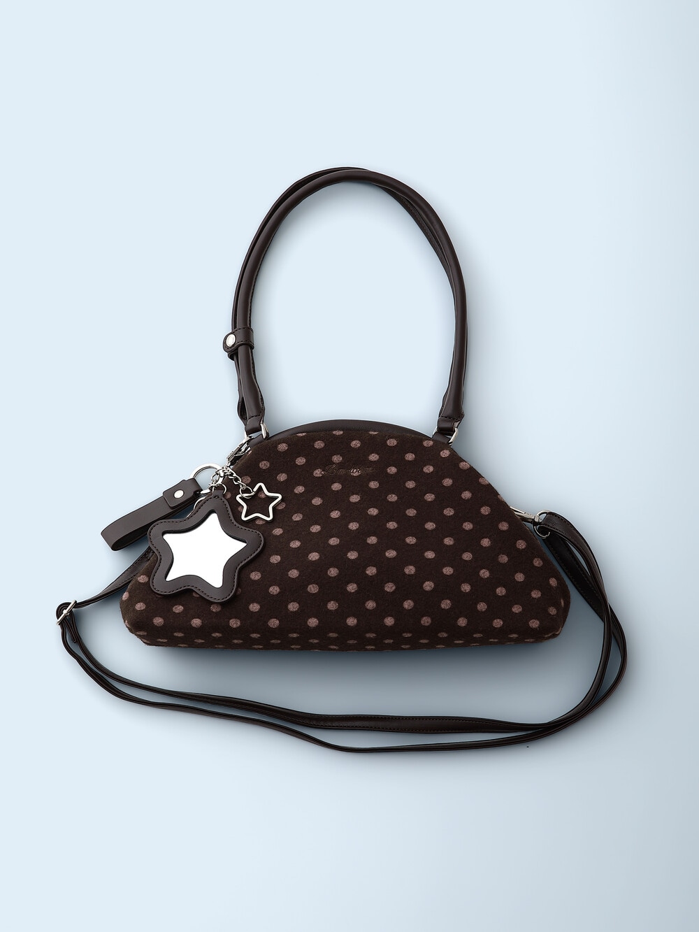 【BADBLUE】DOT COZY DUMPLING BAG : 3COLORS