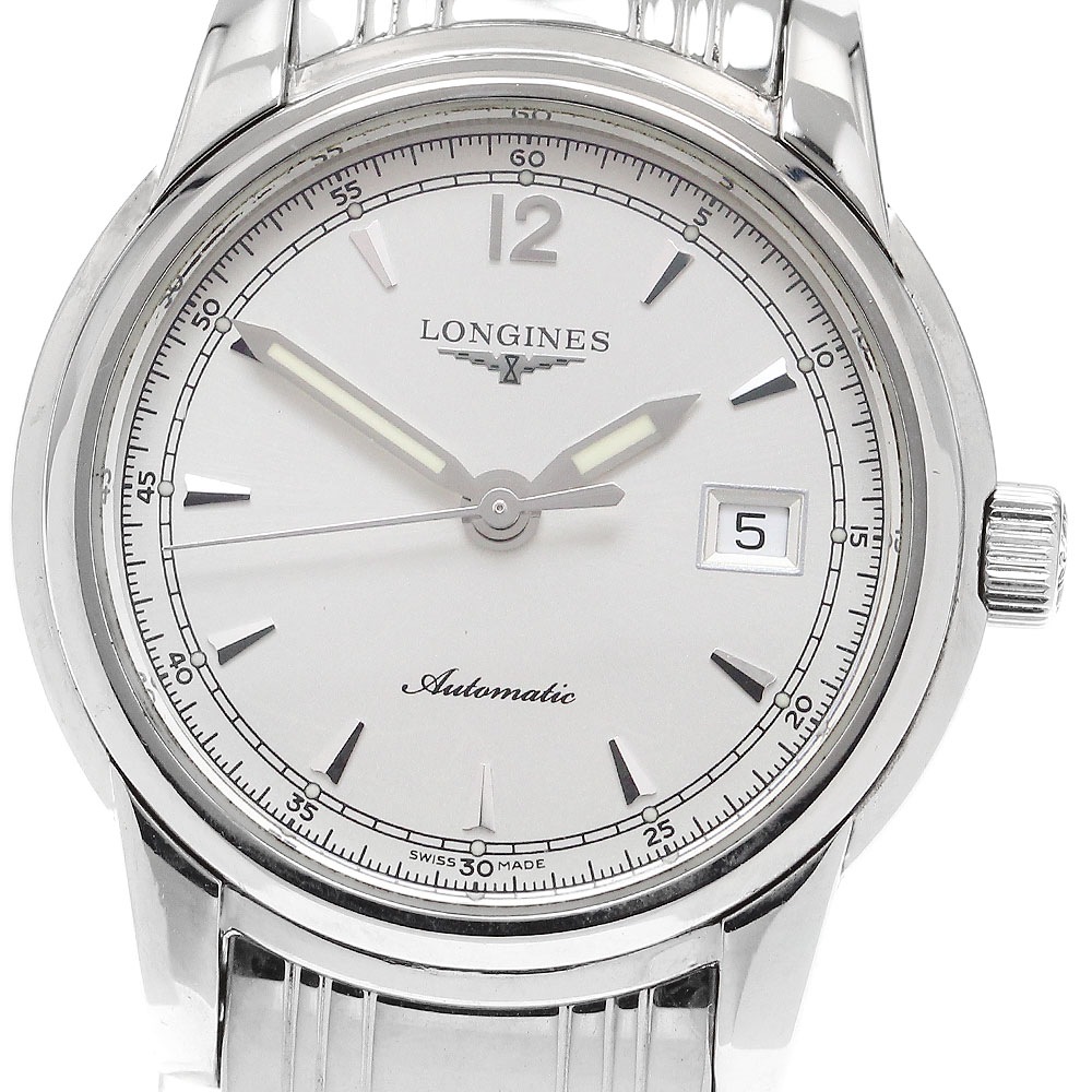 ロンジン LONGINES L2.563.4 サンティミエ デイト 自動巻き レディース 保証書付き_912012【中古】