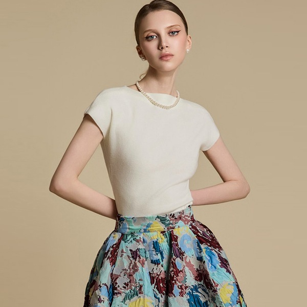 E3783 キャップ袖 ニット