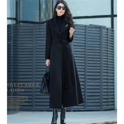 トレンチコート レディース チェスター ロングジャケット ウール 秋 春 千鳥柄 スリム カジュア