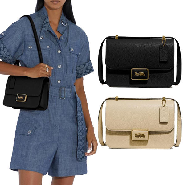 ALIE Shoulder Bag Black soft Pebbled Leather 3928