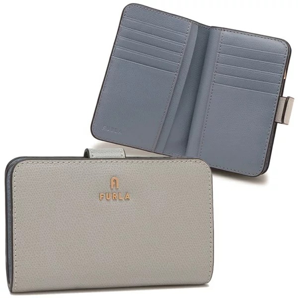 二つ折り財布 カメリア ミニ財布 グレー レディース WP00314 ARE000 4351S