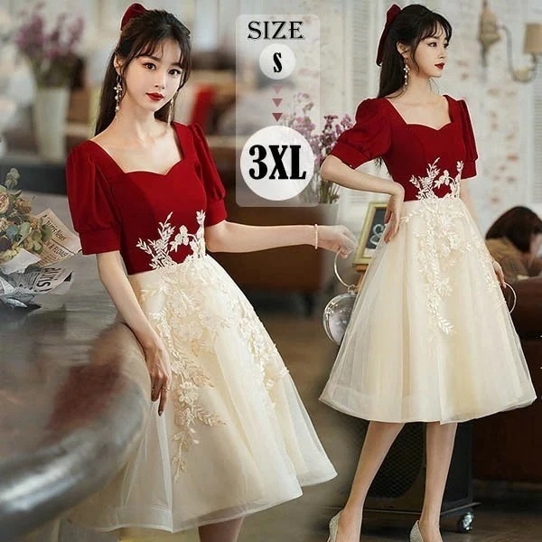 ドレス 大人 ピアノ 発表会 ミモレ丈ドレス 演奏会 演奏会用ドレス 袖付き ピアノ発表会 結婚式 高校生 パーティードレス 演奏会ドレス 大きいサイズ 母親 コンクール イブニングドレス ミモレ丈