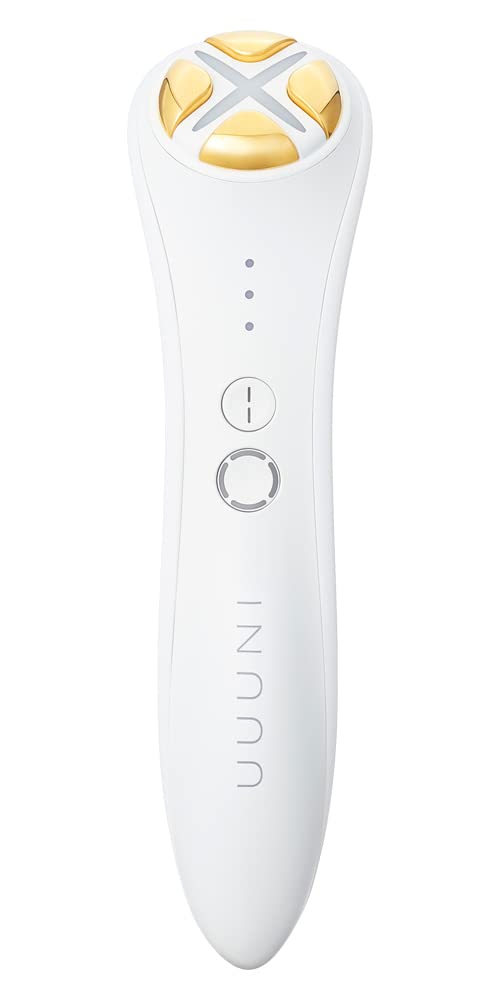 UUUNI(ウーニ) ブライトアップRFリフター マルチケア美顔器 イオン導出 イオン導入 RF 温熱 ラジオ波 EMS 赤色LED 青色LED 振動